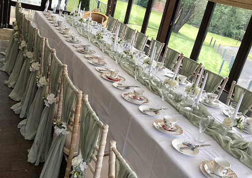 Sitwell Suite Conservatory set for Wedding Breakfast